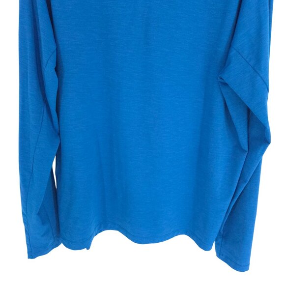 REI Co-op Shirt Blue Long Sleeve Quarter Zip Active Workout Athletic Running Gym - Picture 7 of 16